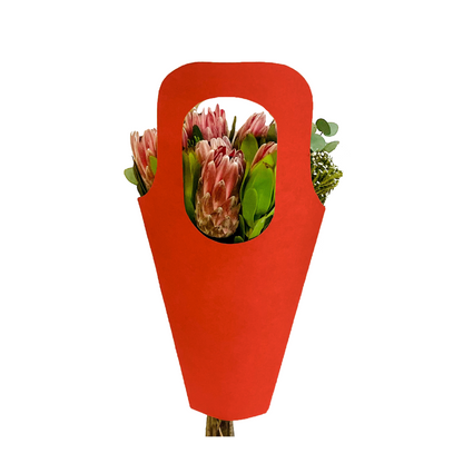 Bouquet Carry Bag 1 - Plain Red (Pack of 20)