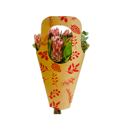 Bouquet Carry Bag 1 - Pinecone Red (Pack of 20)