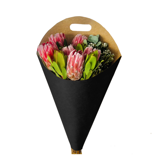 Bouquet Carry Bag 2 - Black (Pack of 20)