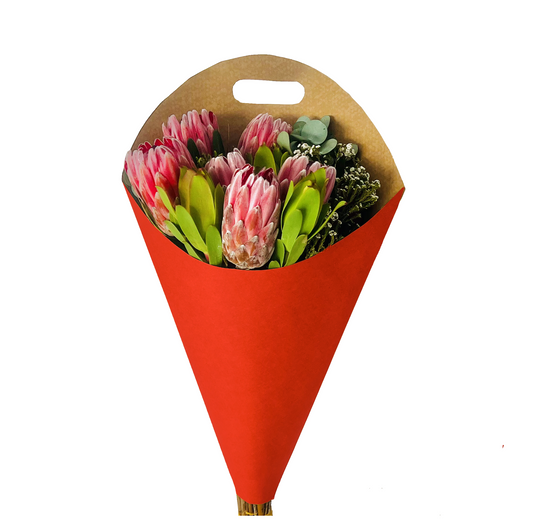 Bouquet Carry Bag 2 - Plain Red (Pack of 20)