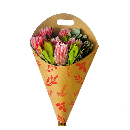 Bouquet Carry Bag 2 - Pinecone Red (Pack of 20)