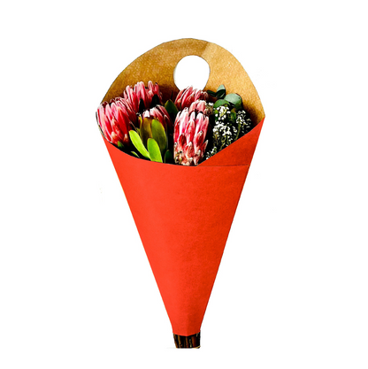 Bouquet Carry Bag 3 - Plain Red (Pack of 20)