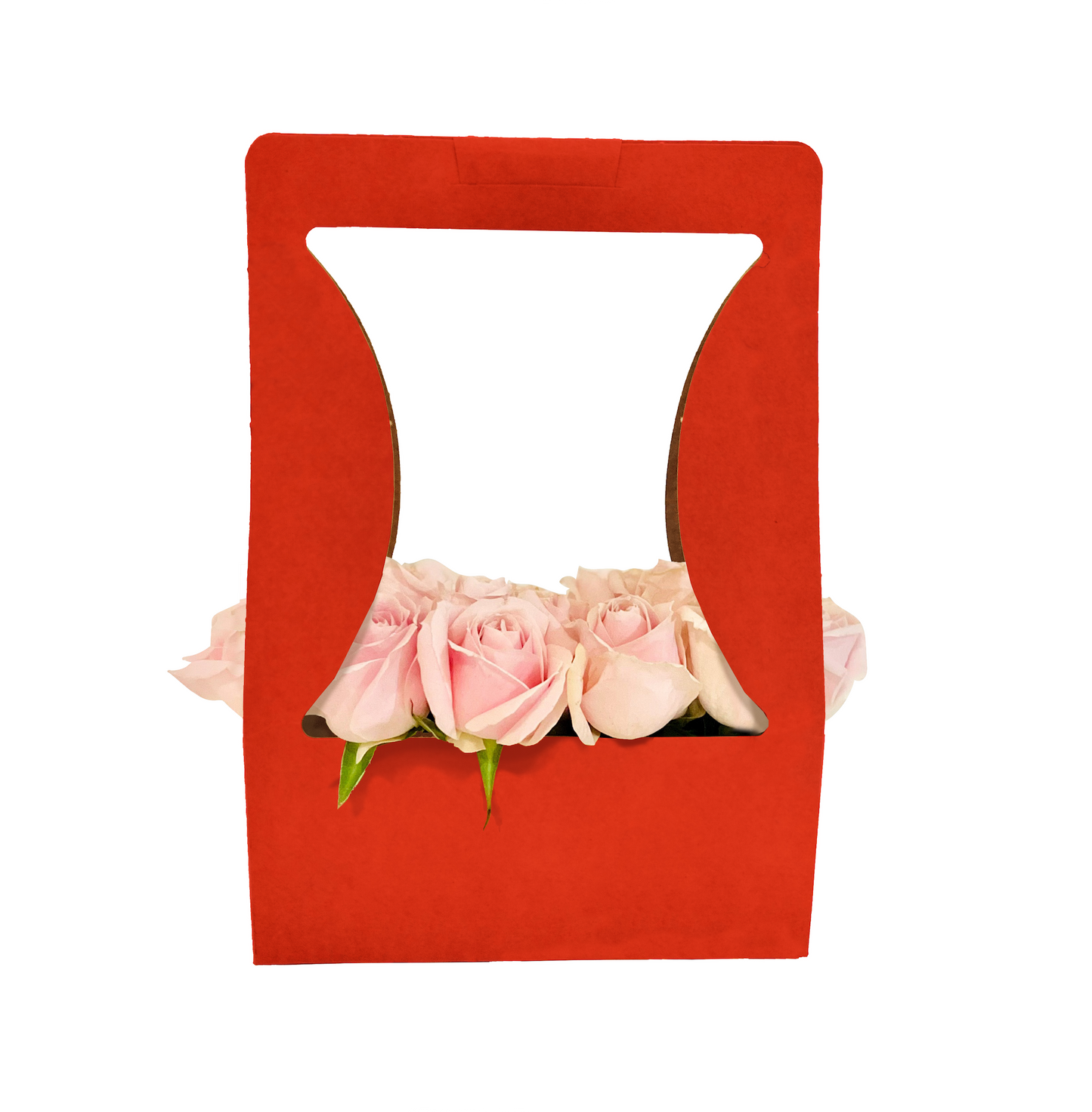 Bouquet Carry Box 1 - Plain Red (Pack of 20)