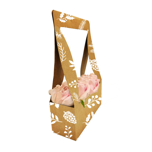 Bouquet Carry Box 1 - Pinecone White (Pack of 20)