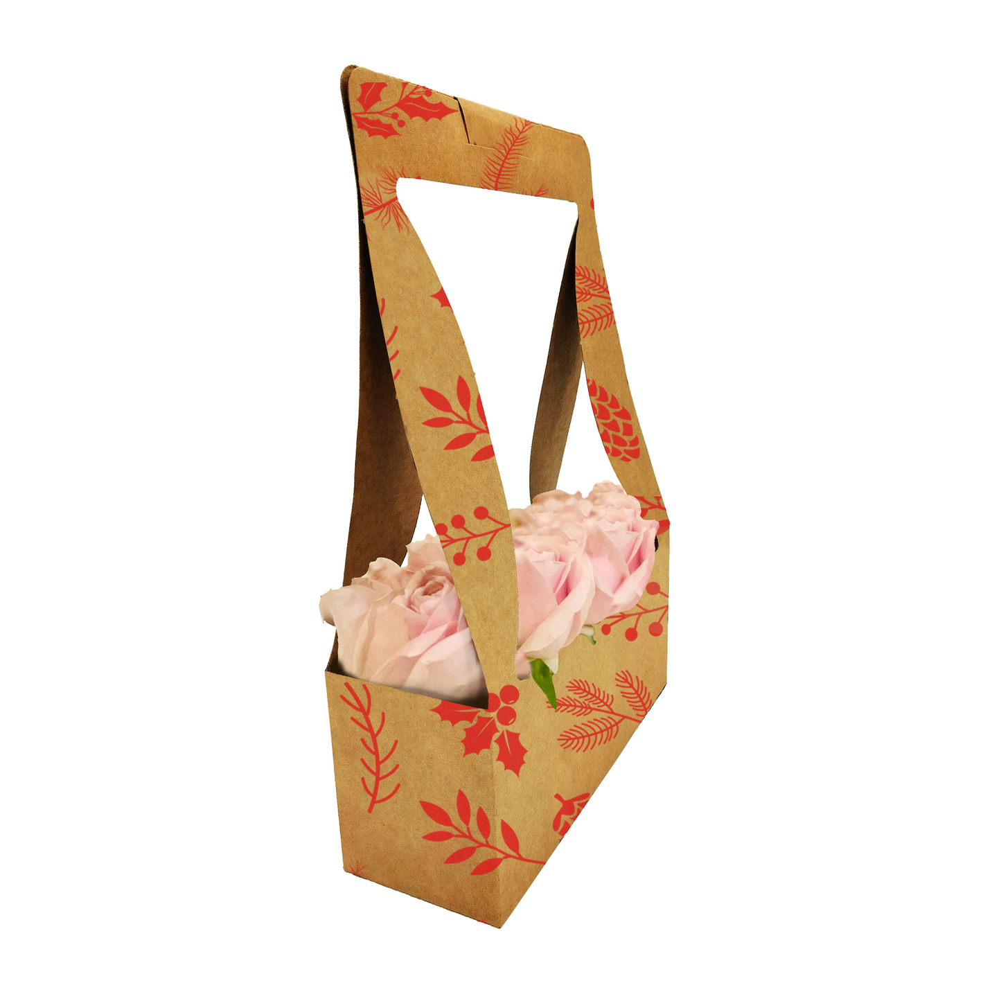 Bouquet Carry Box 1 - Pinecone Red (Pack of 20)