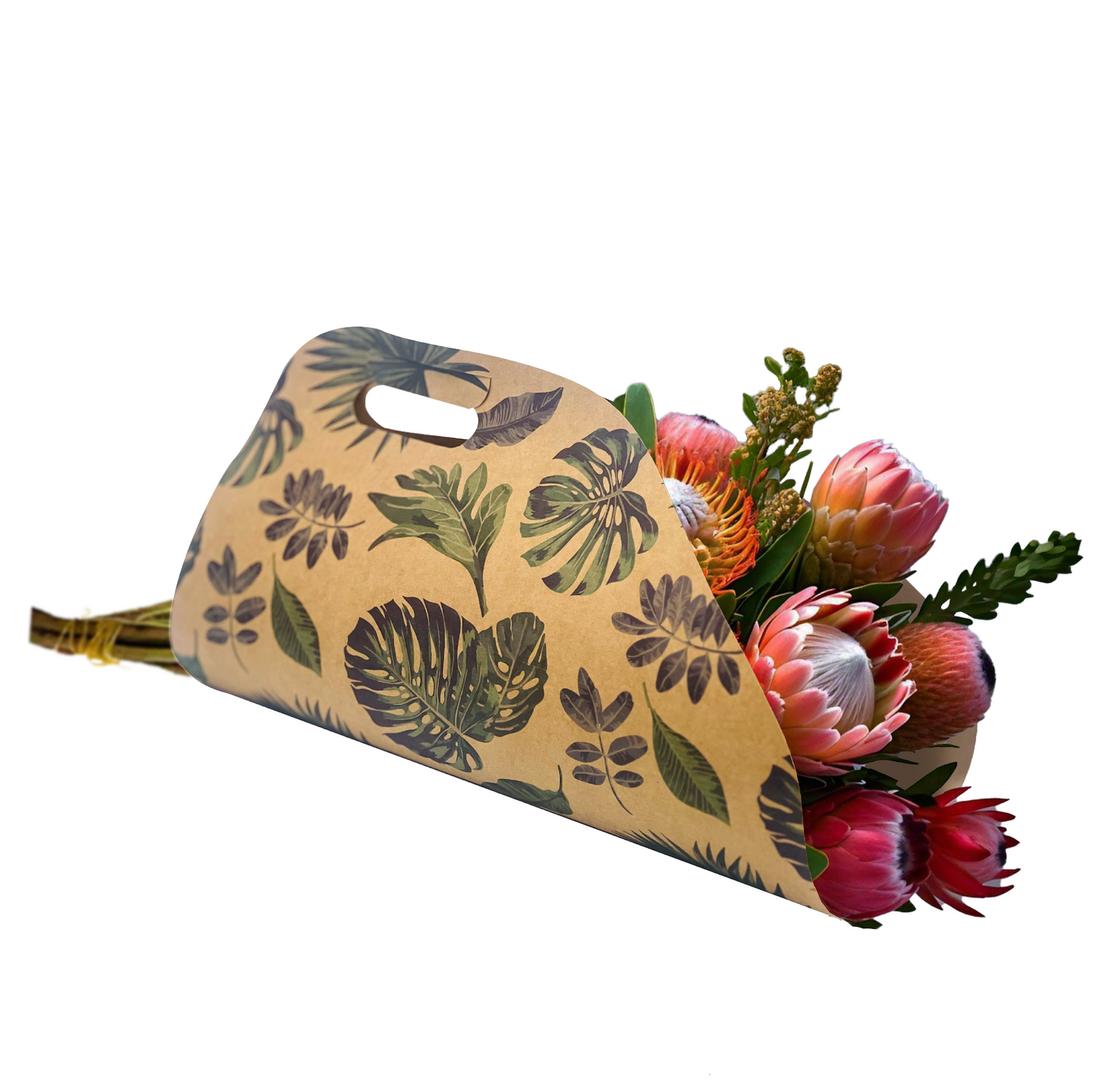 Bouquet Delivery Carry Bag 1 - Botanical (Pack of 20)