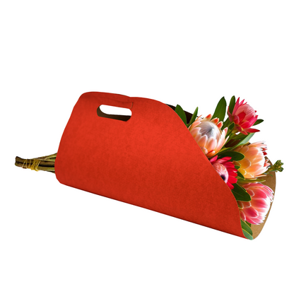 Bouquet Delivery Carry Bag 1 - Plain Red (Pack of 20)