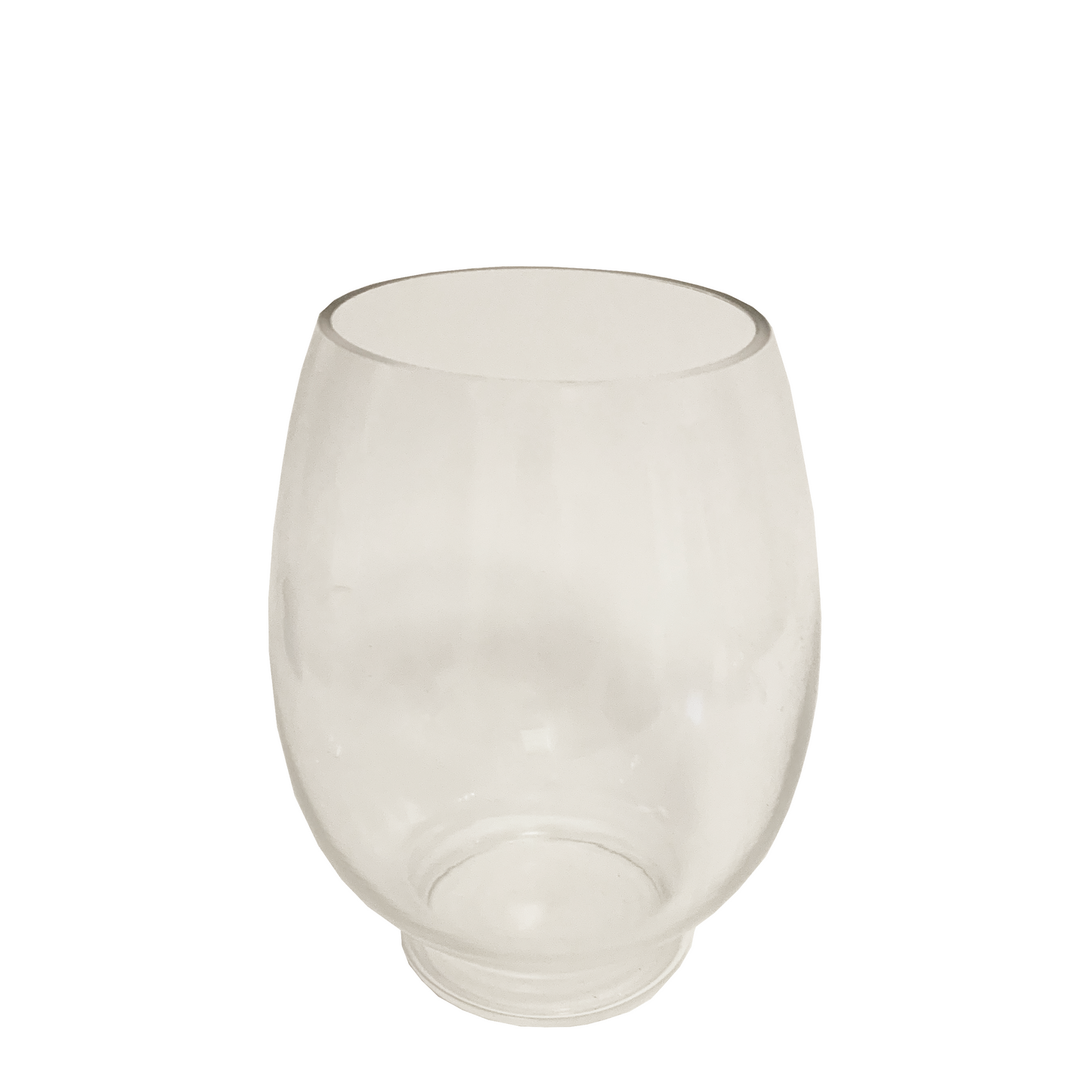 Classic Oval Small Base Glass Vase 20x16cm