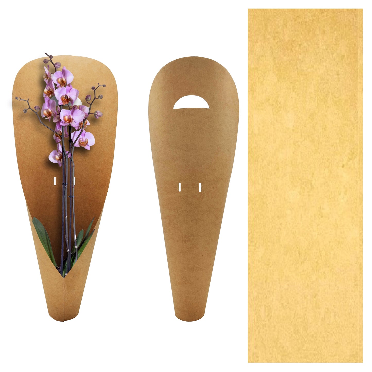 Orchid Carry Bag - Plain Kraft (Pack of 20)