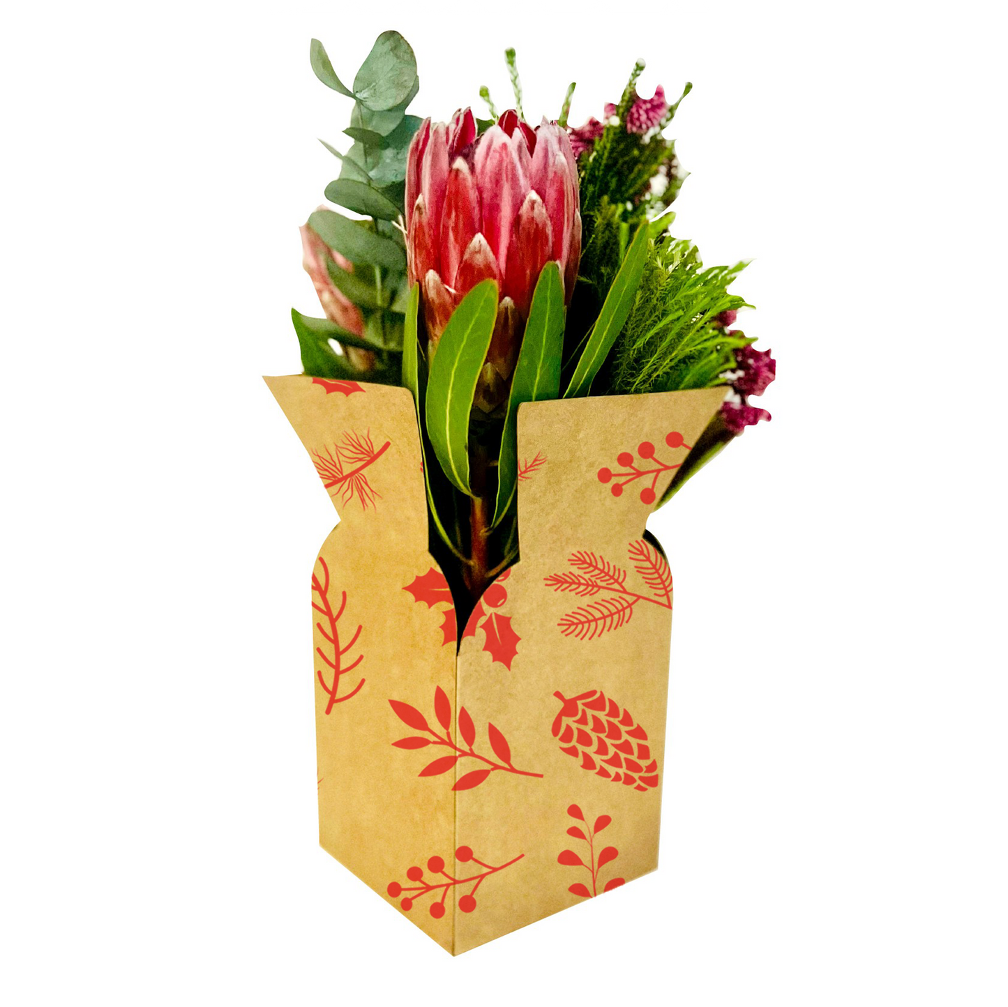 Posy Box - Pinecone Red (Pack of 20)